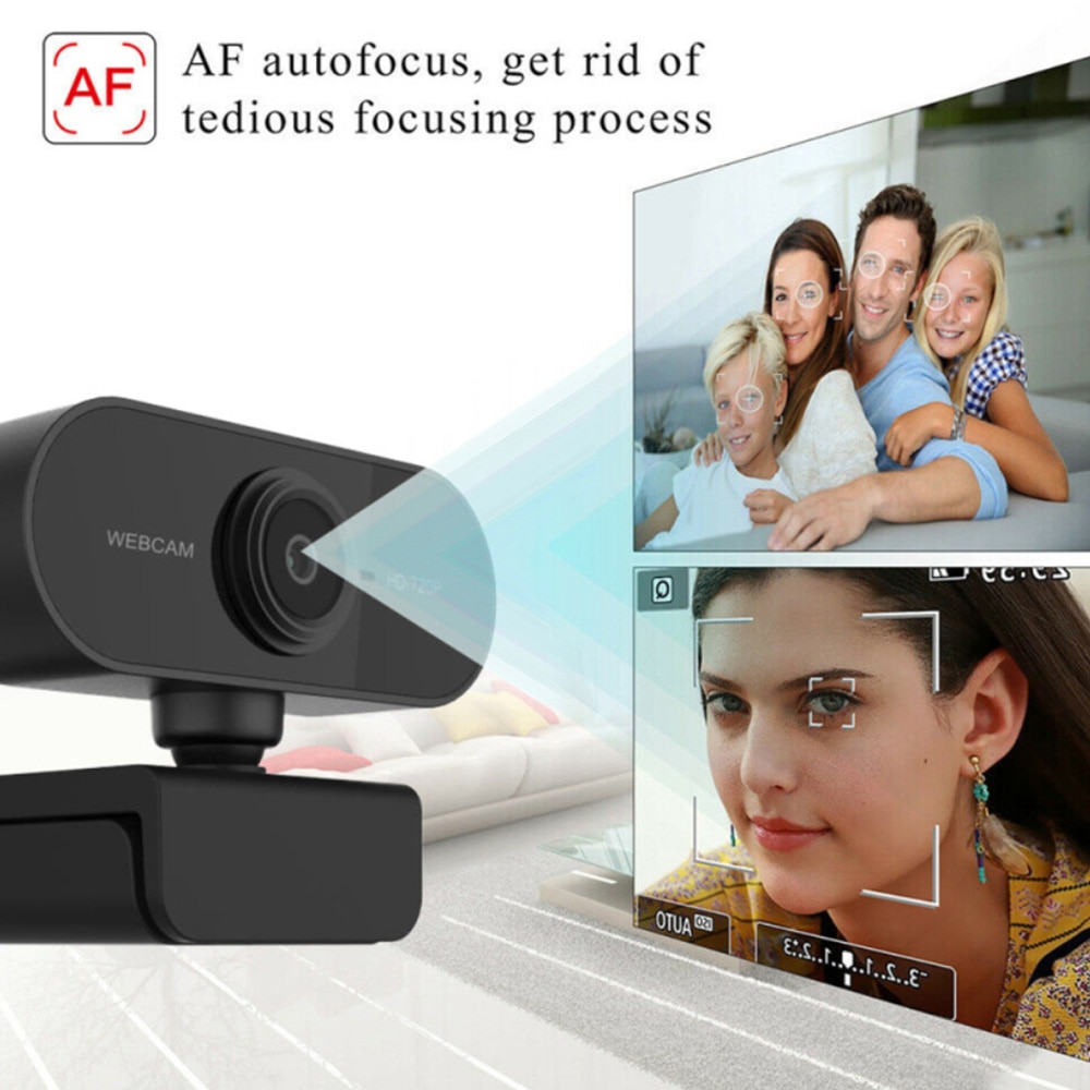 Full HD Webcam 1080P USB Drive-free Plug and Play Built-in Fidelity Microphone Computer Camera for HD Live Video Desktop Webcam