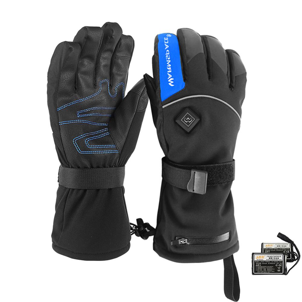 Unisex Heated Gloves Motorcycle Gloves Battery Powered Electric Heat Gloves Waterproof Winter Thermal Riding Skiing Gloves