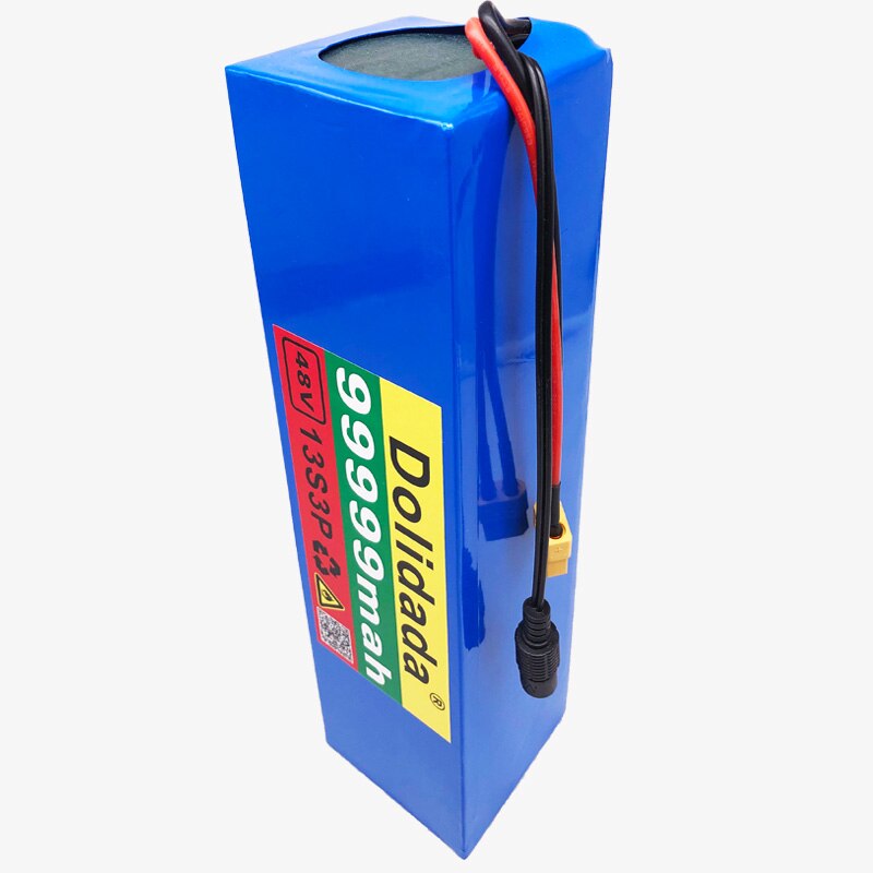 48V99.999Ah 1000w 13S3P XT60 48V Lithium ion Battery Pack 99999mah For 54.6v E-bike Electric bicycle Scooter with BMS