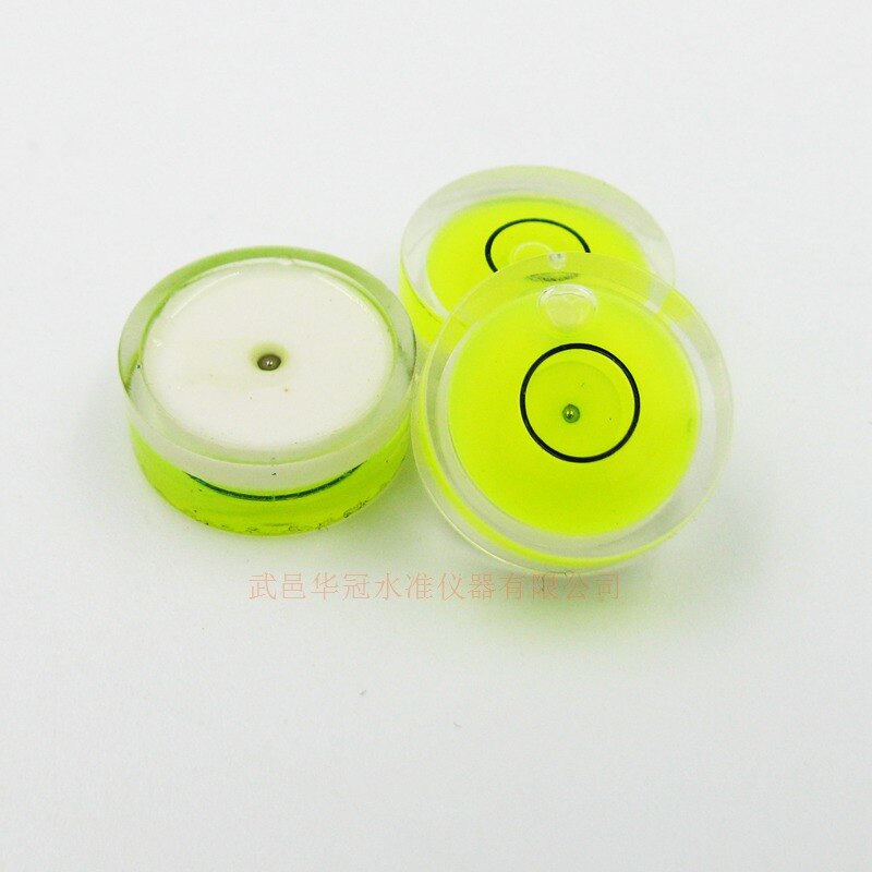HACCURY 15*6mm plastic bubble level universal protractor Liquid level Indicator Bullseye Level Accessories: Green