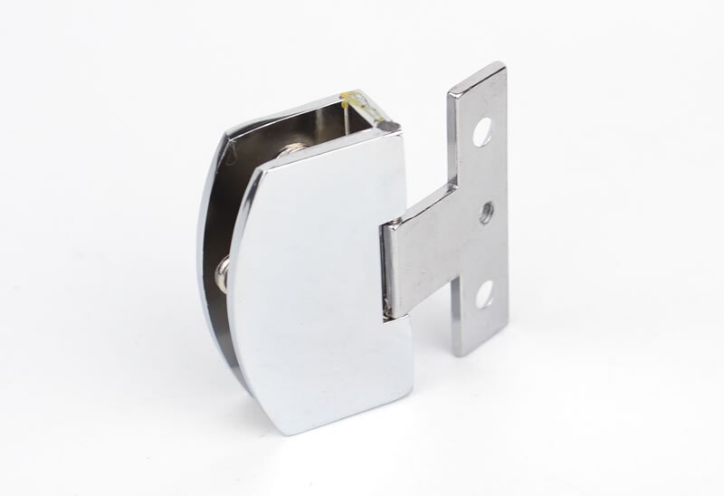 2Pcs Zinklegering, Kast Glazen Deur Scharnier/Glasklem/Clips, voor 5Mm-8Mm Glas, Geen Gaten, Enkele Map, Glas Hardware