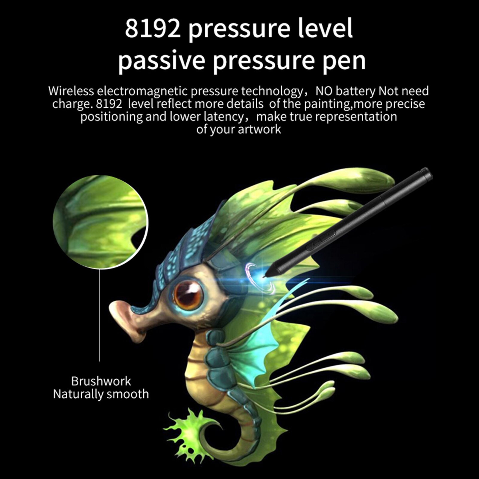 10moons G10 Digital Art Graphics Drawing Tablet 10x6 Inches with Battery-free Stylus Compatible with Windows Android OTG