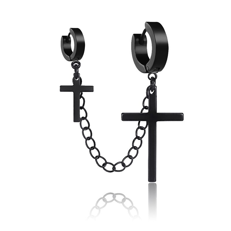 Boucles d'oreilles en alliage de Zinc pour hommes et femmes, 1 pièce, bijoux Cool, Vintage, rétro, chaîne en métal: Style D-1pcs