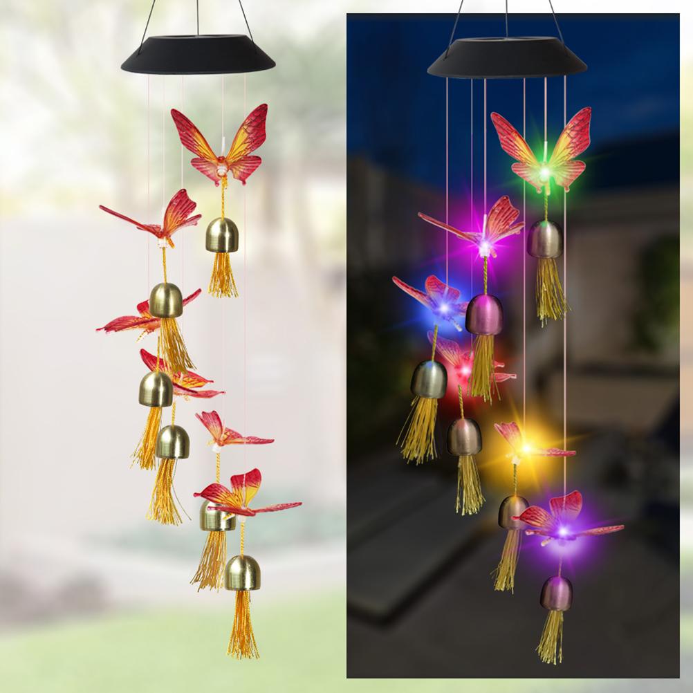 Led Solar Wind Chime Crystal Ball Waterdichte Outdoor Patio Licht Met Bells 7 Kleur Veranderende Windgong Voor Tuin Yard decor: picture stlye 2