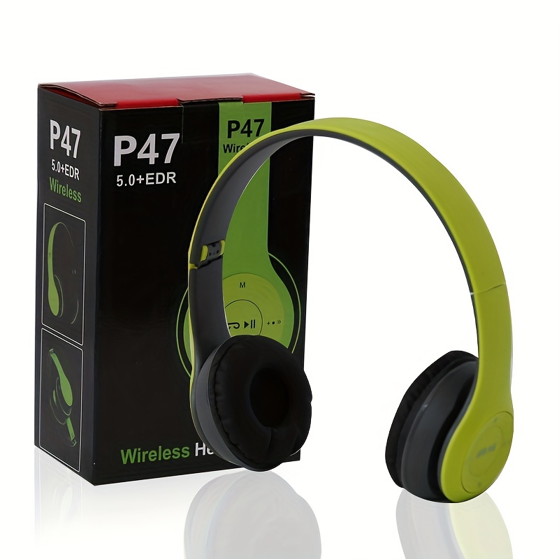 Auricolare stereo P47 5.0 Auricolare Bluetooth Serie pieghevole Auricolare da gioco sportivo wireless per iPhone XiaoMi: green