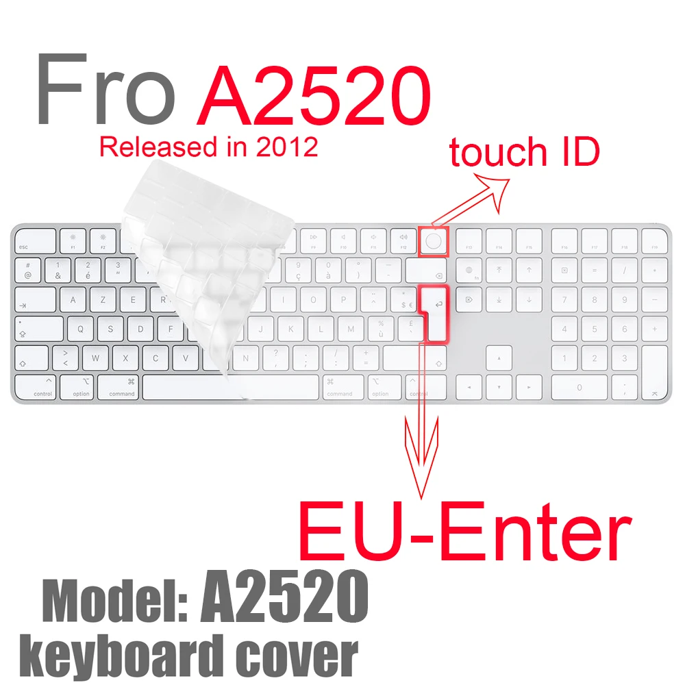 Für Magic Keyboard Silikon transparente Tastatur Schutzhülle für Apple IMac Tastatur 1843 A1644 A2520 A1314 A2449 wasserdicht