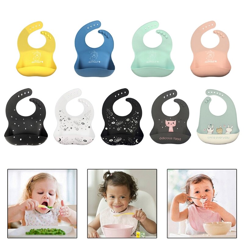 Bebê grau alimentício silicone babadores à prova dnewborn água recém-nascidos meninos meninas alimentação saliva toalha