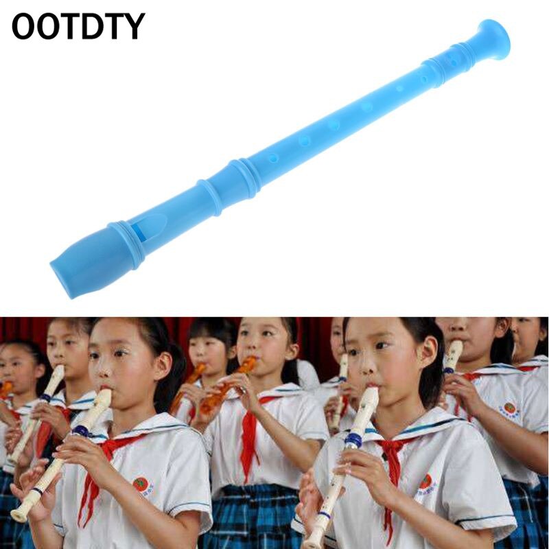 OOTDTY grabadora de instrumentos musicales de plástico Soprano flauta larga 8 agujeros