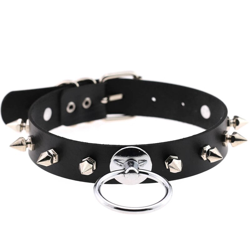 Gothic Punk Ketting Harajuku Multi Kleur Hart Met Lock Hanger Pu Lederen Choker Kraag Ketting Voor Vrouwen Meisjes Sieraden: 12