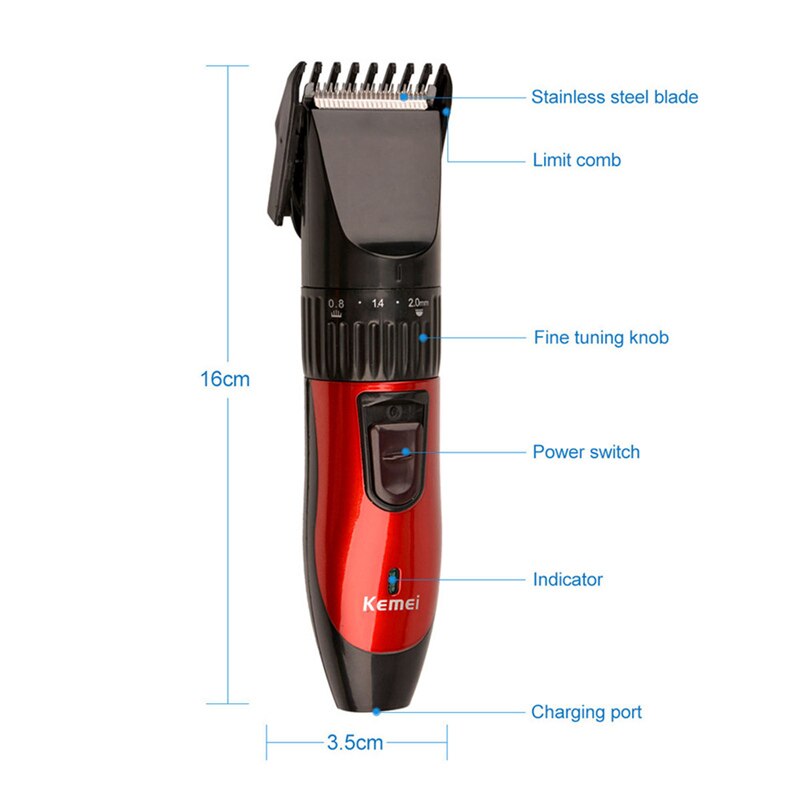 Hair Trimmer Rechargeable Electric Ceramic Blade Hair Clipper Men's Cordless Haircut 3D Rotation Shaver Mustache Cutter Razor