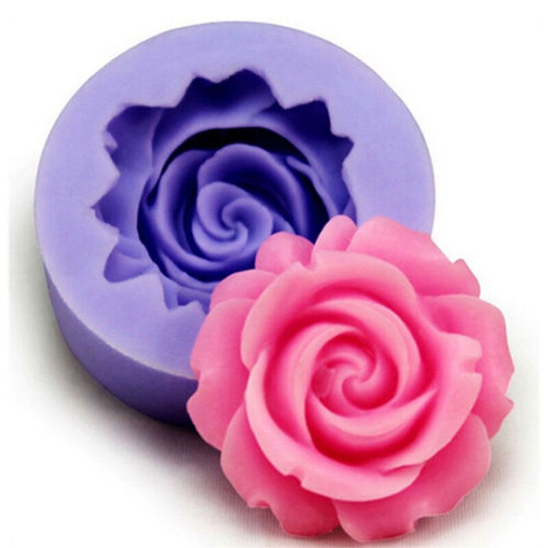3D Rose Bloemvorm Siliconen Zeep Mal Vorm Chocolade Cakevorm Handgemaakte Diy Cake Fondant Decoratie Zeep Maken Siliconen Mal
