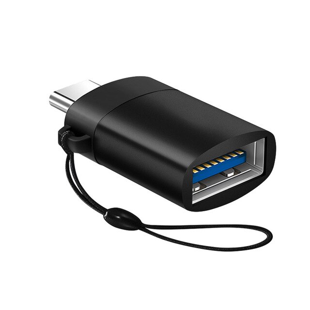 Fonken usb3 tipo c otg adaptador de alta velocidade para usb c 3.0 conversor do telefone móvel dispositivo externo conector garrafa drive leitor: Black