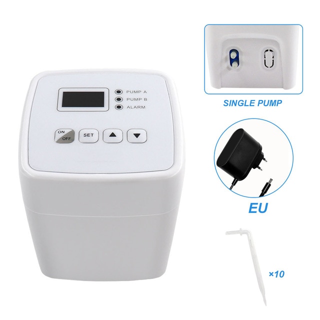 Automatic Watering System DIY Micro Drip Irrigation Kit Houseplants Cultivation Device with Digital Interval Programmable Timer: European plug-S