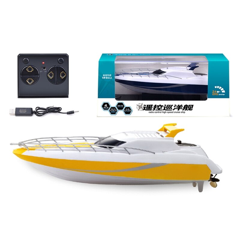 Remote Control Boat for Boys Birthday Fine Novelty Under Water Boat Wireless Vehicle: Yellow