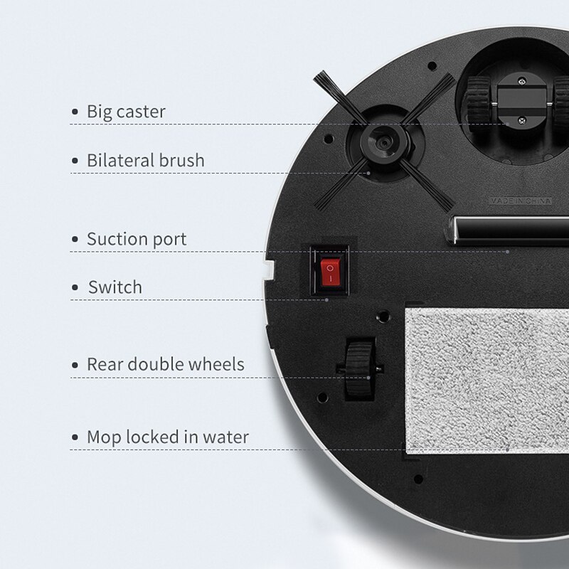 Smart Floor Robot Vacuum Cleaner Touching Rechargeable Thin Vacuum Cleaner 30X30X7cm Hand Push Sweepers TB