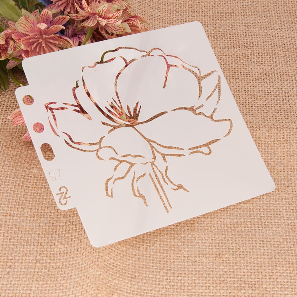 Bloemen Set Gelaagdheid Stencils Muur Schilderen Voor Diy Scrapbooking Kleuring Embossing Ambachten Album Papieren Kaart Template