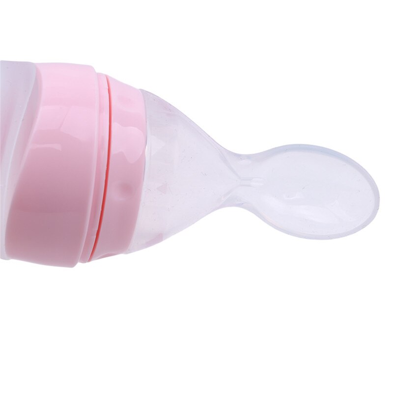 Baby mjukt huvud kosttillskott sked kosttillskott sked flaska flytande pressad silikon rispasta flaska babymatning