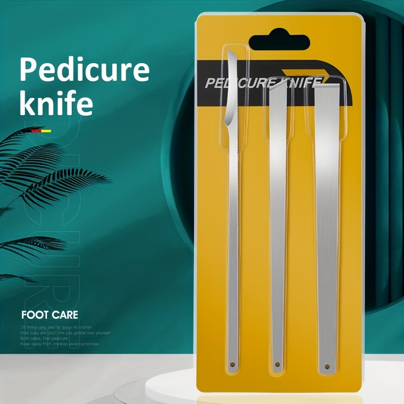 3 pçs/set conjunto de faca pedicure profissional encravado unha ferramentas cuidados com os pés pinças aço inoxidável kit removedor clipper