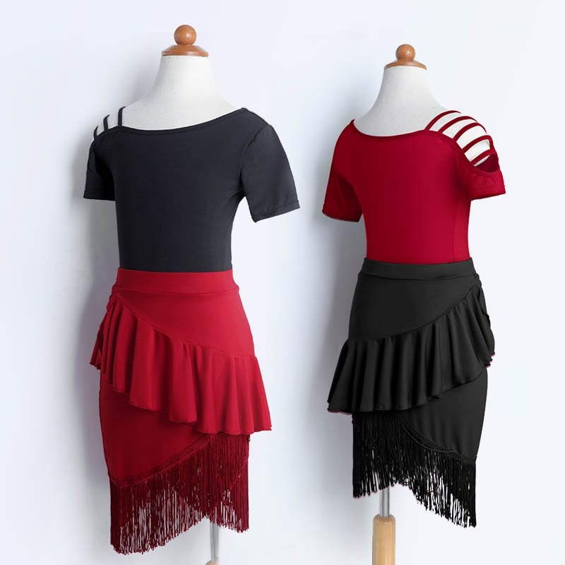 Mädchen Salsa tanzen Kleider Art Randbereich Latein tanzen Kostüm Frauen Cha Cha Tango Bühne Tragen
