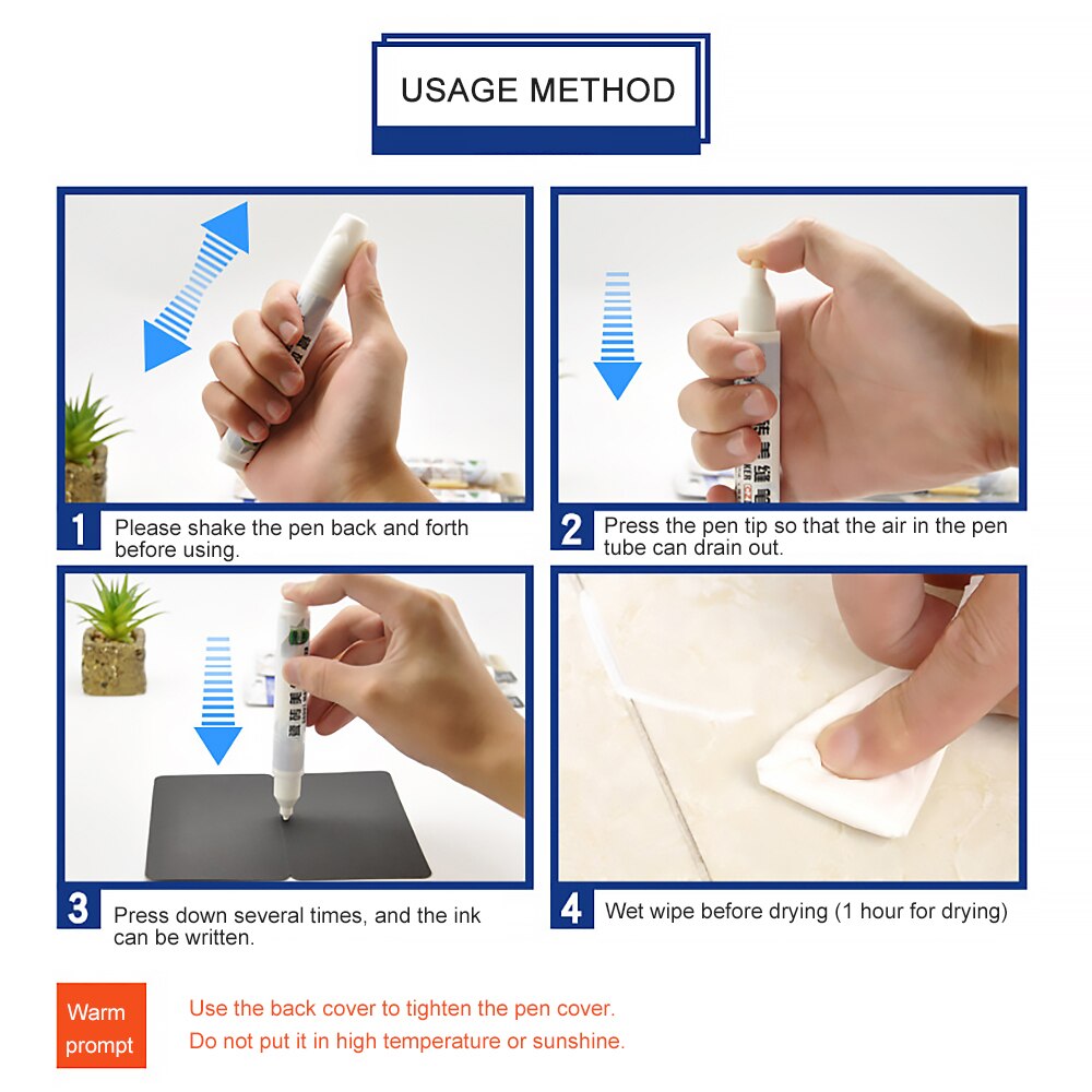 Mark Pens Tile Gap Repair Color Refill Grout Pen Waterproof Mouldproof Filling Agents Wall Glue Aide Porcelain Stitching Tool