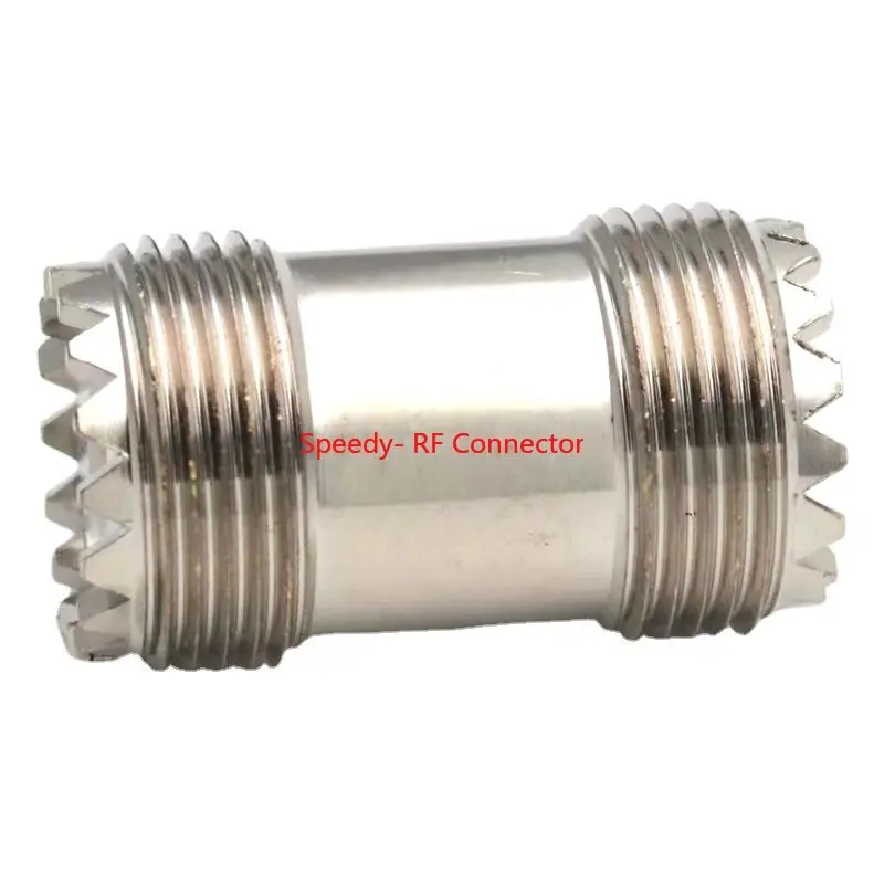 Uhf  so239 so-239 hun-jack lige stik uhf hun-hun 2x dobbelt adapter til uhf  pl259 han koaksial messing hurtig
