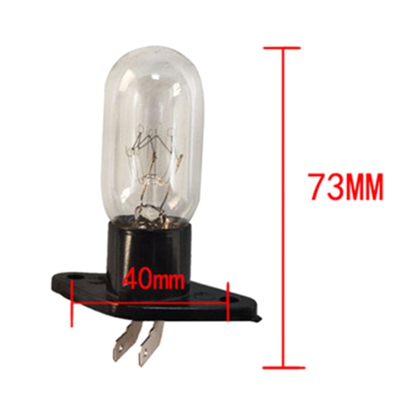 Bombilla de horno microondas Y98B 2A 240V 25W, Base de bombilla de iluminación para refrigerador con soporte