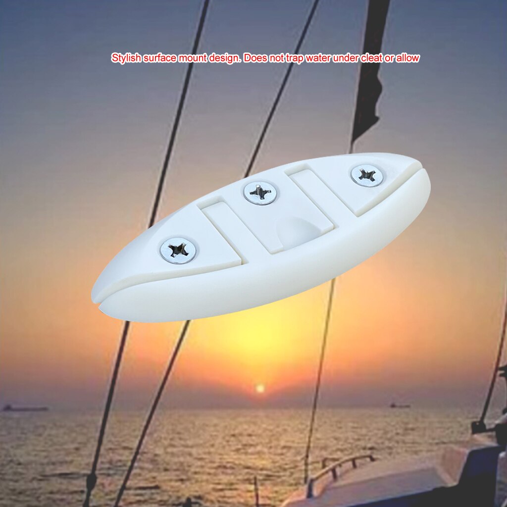 2PCS 5inch Nylon Sailboat Flip Up Folding Pull Up Cleat Dock Deck Boat Marine Kayak Hardware Line Rope Mooring Cleat Accessories