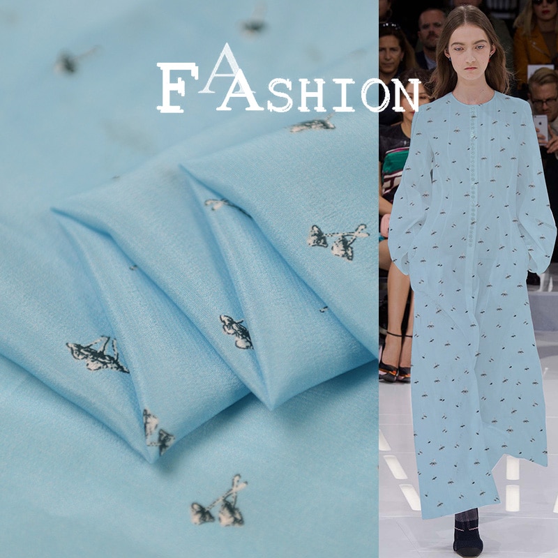 100cm*135cm floral silk material soft summer dress shirt fabric crepe