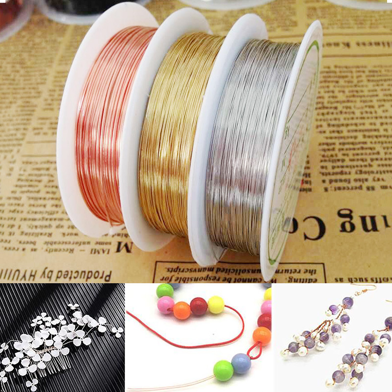 1Roll drut aluminiowy ocena biżuteria dla DIY bransoletka naszyjnik elementy do wyrobu biżuterii akcesoria 0.2/0.3/0.4/0.5/0.6/0.8/1.0mm
