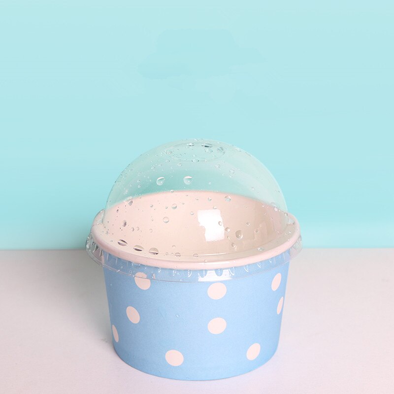 50pcs Net red ice cream paper cup disposable ice cream paper bowl yogurt cup birthday party favors cake dessert cups with lids