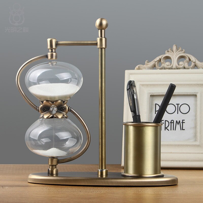 Zandloper Timer, 15 Minuten, Goud Gekleurde, Relië