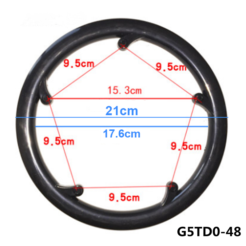MTB Road Fahrrad Kettenrad Schutz Kurbelgarnitur Kurbel Schutzfolie Fahrrad Kette Rad Ring Schutzhülle 32 42 44 46 48 50 52T: Schokolade