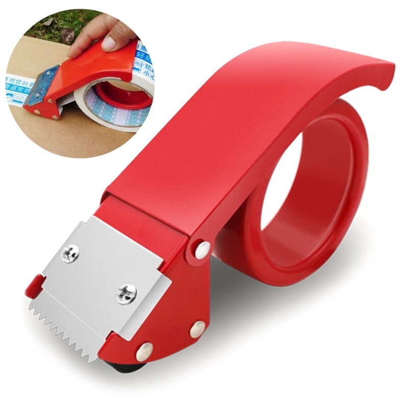 Sealing Packer Tape Dispenser Packaging Parcel 60mm Width Roller Cutter Holder Manual Packing Machine