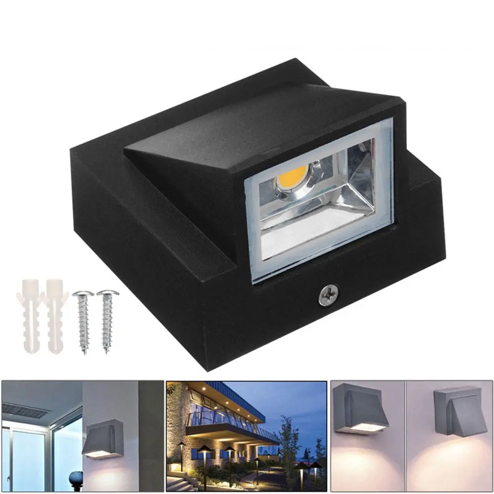 Prachtig LED-wandlamp Enkele kop 5W 10W COB Veranda Wandkandelaar Licht Binnen Buiten Landschap Verlichting AC110 220V