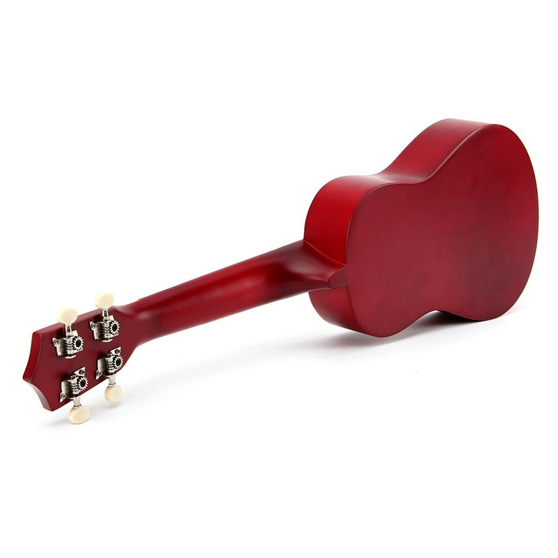 21 tommer sopran ukulele 4 strenge hawaiisk guitar uke + streng + pick for begyndere kid basswood krop + nylon strenge