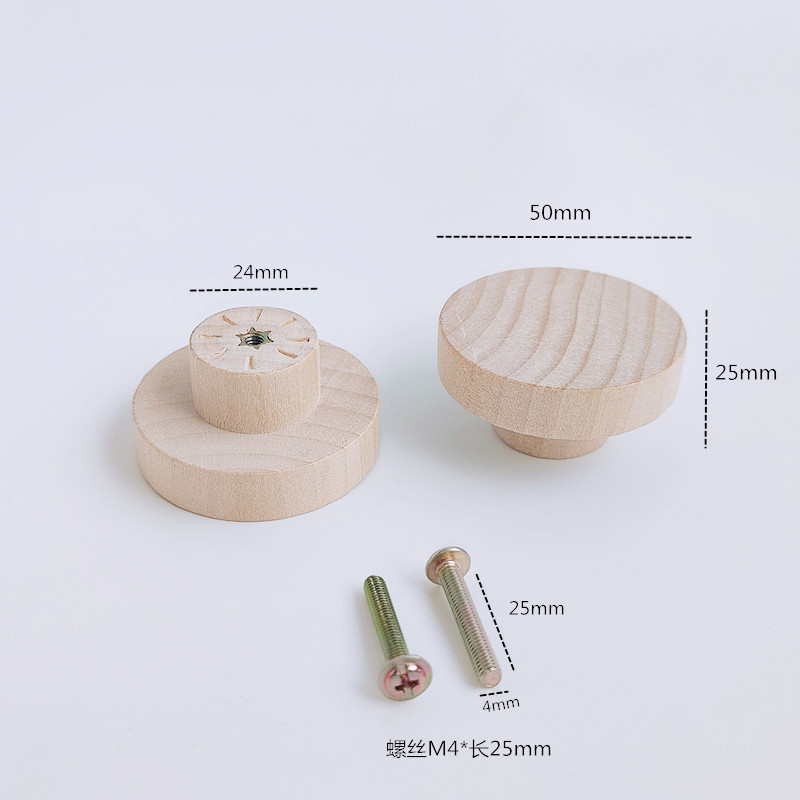 Runde Holz schrank griffe mit Schrauben Schublade Kleider schrank Knöpfe Tür ziehen Küchen griff Möbel knöpfe Hardware--Zubehör: 4XL / Silber