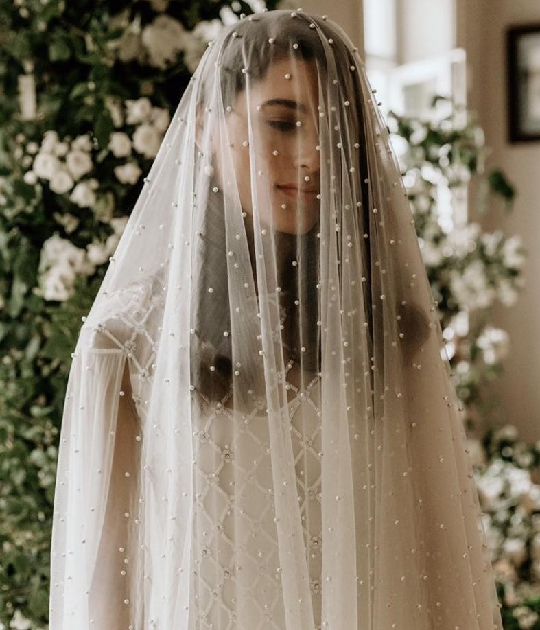 Eine Schicht Hochzeit Schleier Mit Kamm Perlen Weiß Elfenbein Weiche Tulle Braut Schleier Günstige Hochzeit Zubehör
