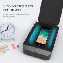 Draagbare 2W Uv Telefoon Sterilisator Box Mobiele Telefoon Desinfector Persoonlijke Sanitizer Sieraden Ultraviolet Horloge Thuis Desinfecteren Kast