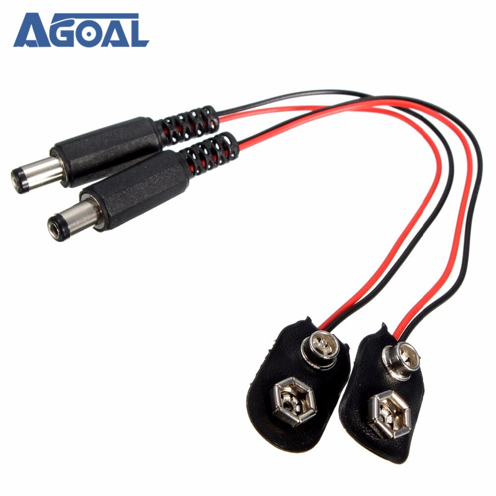 2Pcs/lot 9V Battery Buckle Snaps Power Cable Connector For DIY