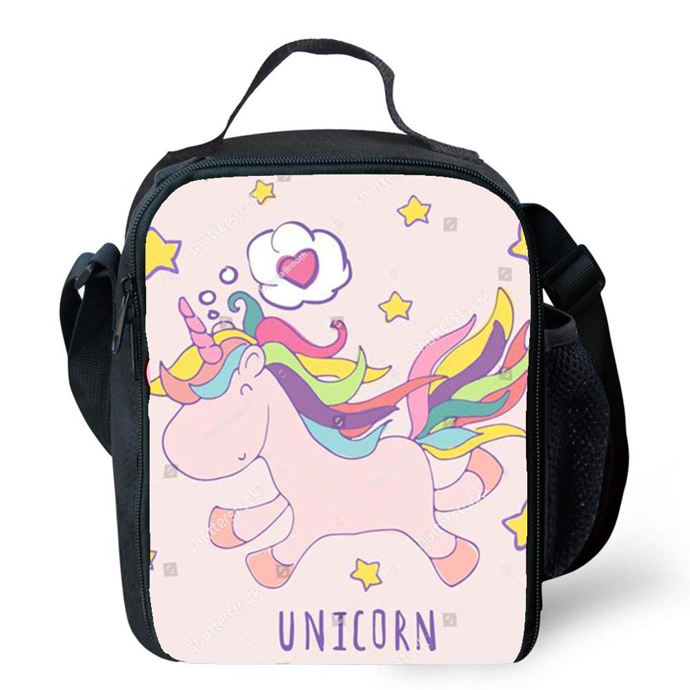 Hello Unicorn Lunch Bag Oxford Food Preservation Organizer Picnic Lunch Bags Fresh Fruit Insulation Pouch Cooler for Kids girls: 6