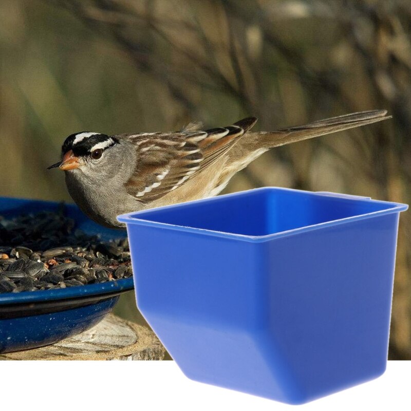 Parrot Food Water Drinking Bowl Bird Hanging Cups Pigeons Cage Feeding