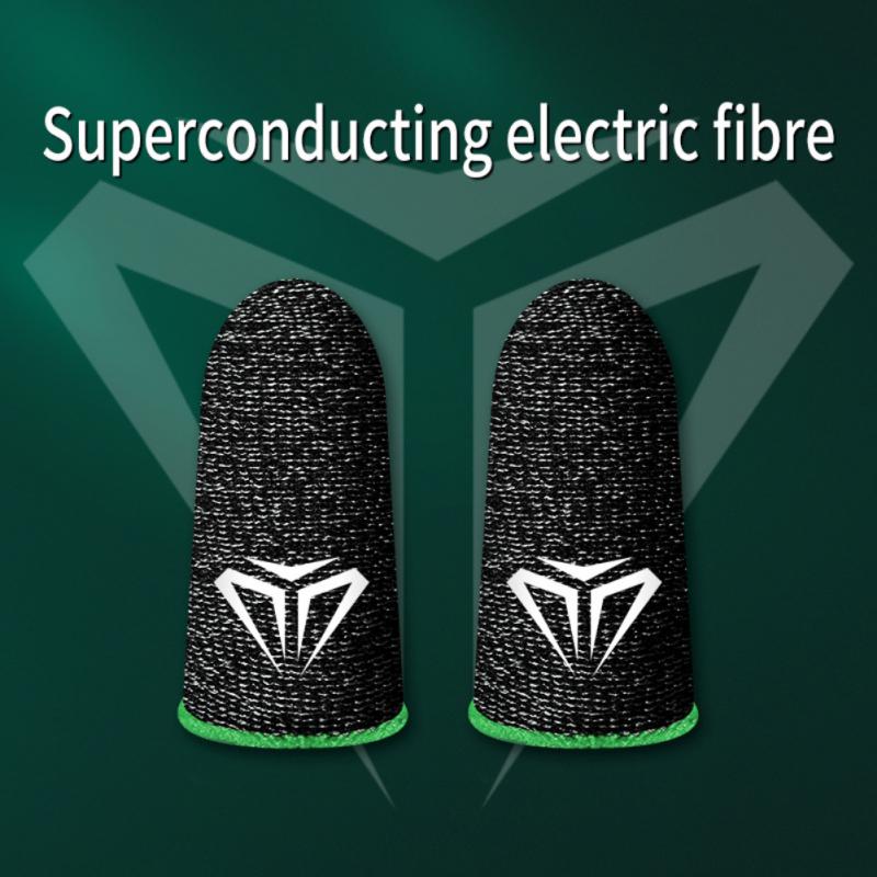 Guantes antideslizantes para Gaming, protectores de dedos transpirables para pantalla táctil, a prueba de sudor, 19 estilos: Naranja