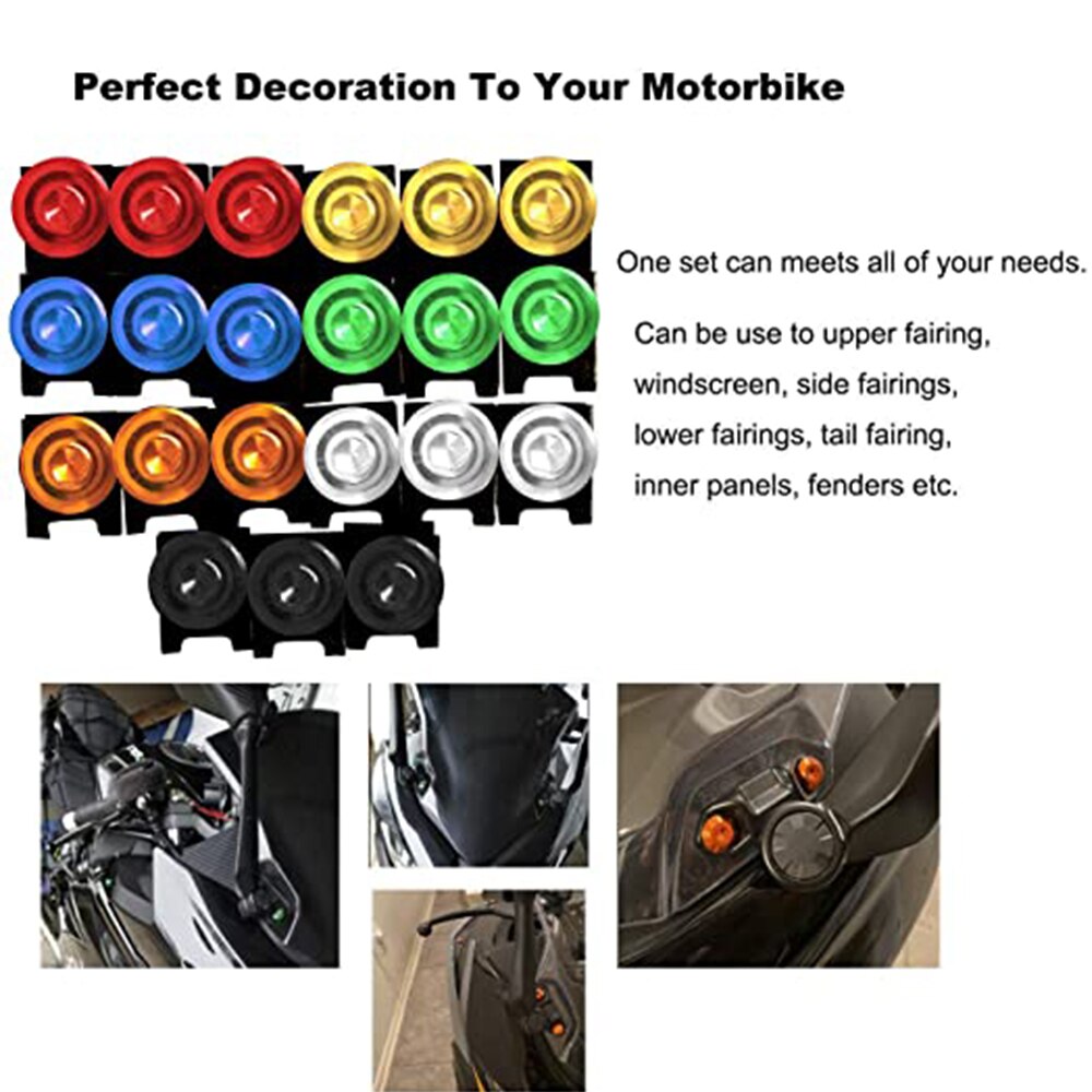 Kit de tornillos de carenado Universal, Clips de sujeción para Suzuki GSXR 600, 750, 1000, 600, 750, 1000, K1, K2, K3, K4, K5, K6, K7, K8, K9, 195/Uds.
