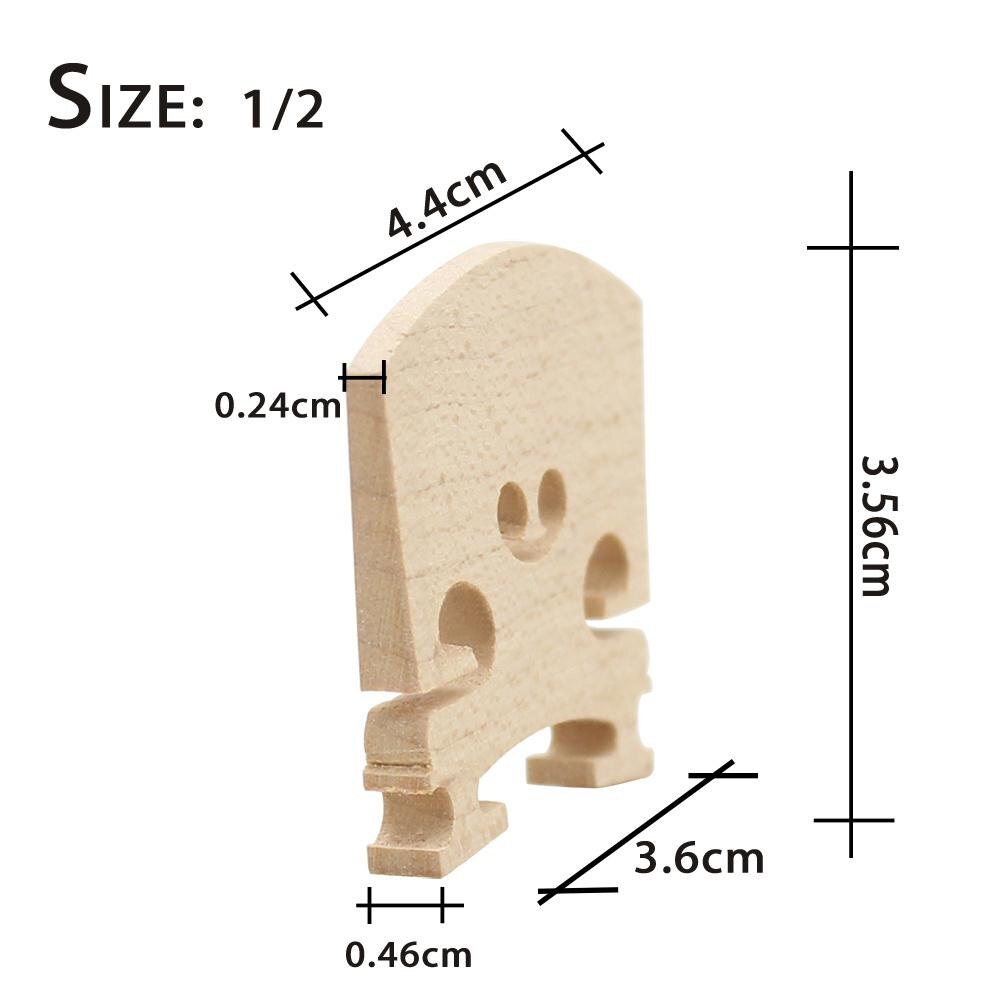 Violin Bridge Maple Wood Material Violin Code for 4/4 3/4 1/2 1/4 1/8 Size Violin Instrument Accessory