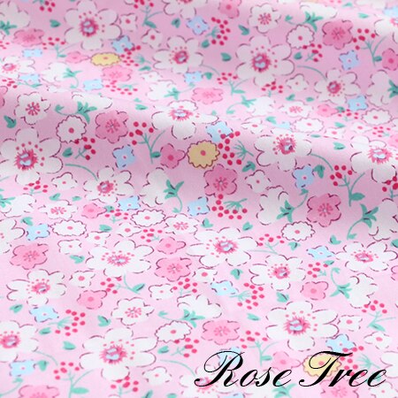 Tecidos de retalhos tecido de algodão o pano pelo metro tecido para costura para retalhos pequenos florais rosa verde 50*160 liso: L825
