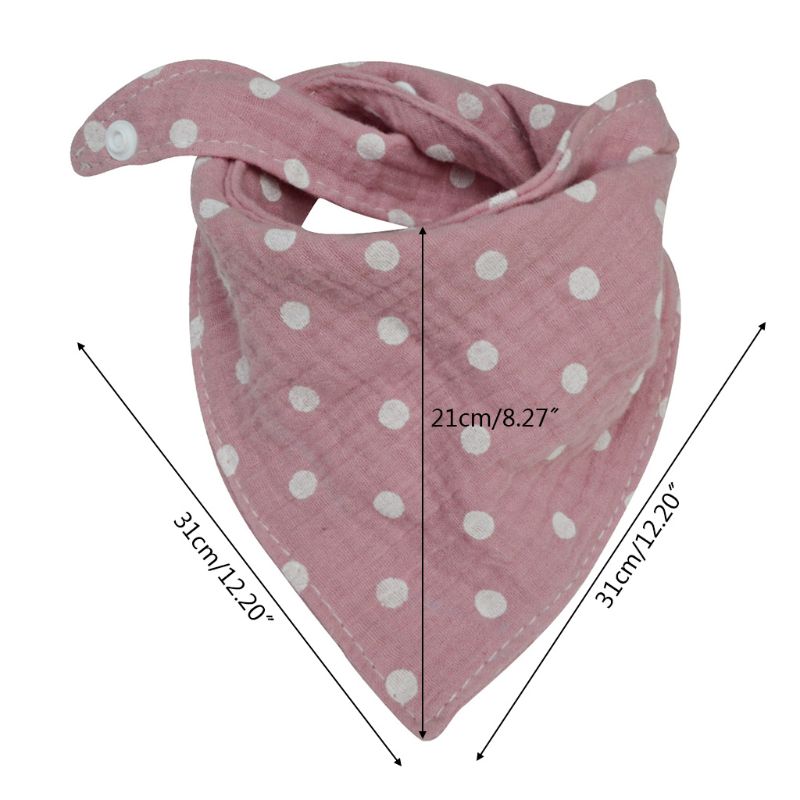 Baby Infant Cotton Bib Newborn Dot Triangle Scarf Feeding Saliva Towel Bandana Burp Cloth Boy Girl Shower