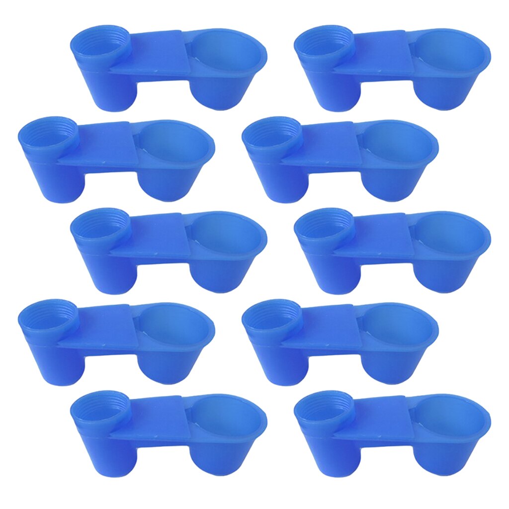 10 pièces en plastique Soda bouteille d'eau oiseau abreuvoir mangeoire coupe oiseaux outils d'alimentation