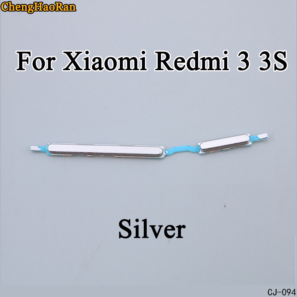 ChengHaoRan 1 PCS Side Button Power On Off Volume Button For Xiaomi Redmi 3 3S 4A 5A Replacement Repair Parts: Redmi 3 3S-Silver