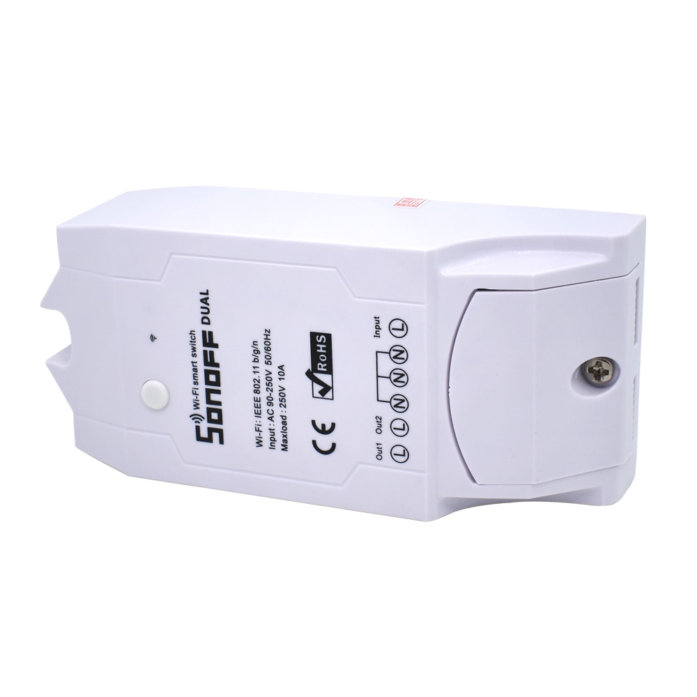 Itead Sonoff Dual Draadloze Wifi Schakelaar Relais Module 10A 220V Diy Timing Wi-fi Voor Smart Home Automation Afstandsbediening