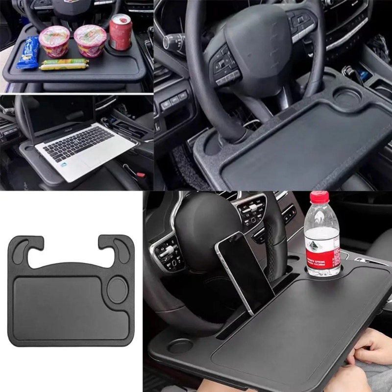 Supporto da tavolo per laptop per auto multifunzionale Supporto da tavolo portatile per ufficio Volante per auto Supporto per bevande Cibo Vassoio per caffè
